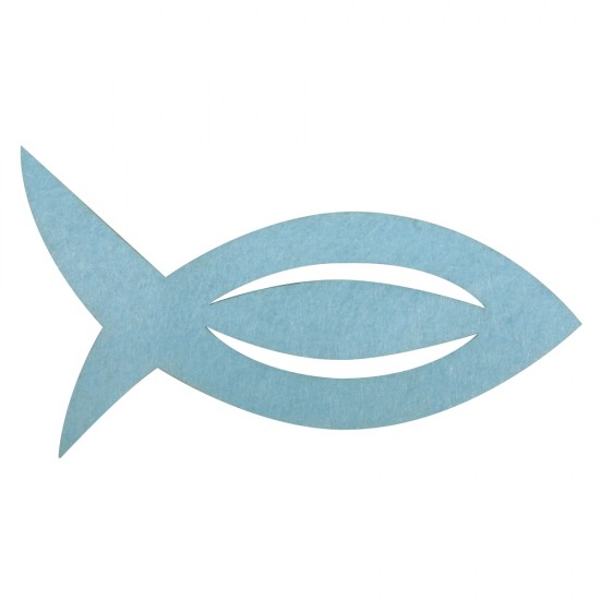 Pasla cuff for napkins fish, albastru deschis, 13.5x7.5x0.2cm, tab-bag 6pc