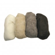 Lână pură, mottlet, lână, 4 culori nuante maro 100 gr / pg 