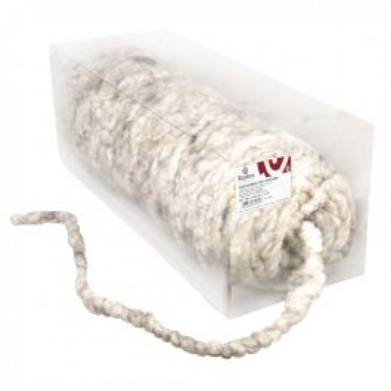 Fir lana cu miez de iuta, Rayher, diam. 8 mm, gri, pretul este pe metru liniar
