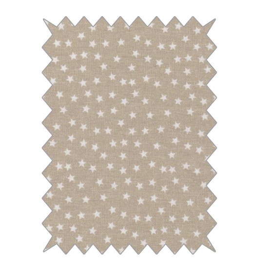Material textil Rayher, bej cu stelute albe, dimensiune 100x70 cm, 100% bumbac, 110 g/m2