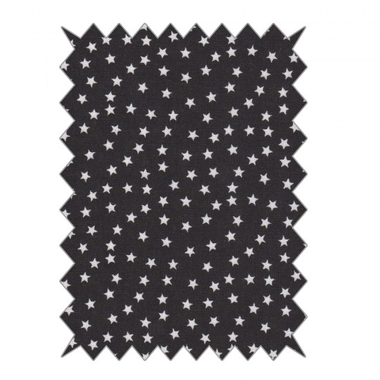 Tesatura bumbac, stele, negru, 100x70cm, 110g / m2