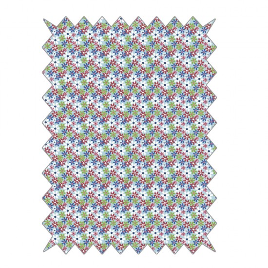 Material textil Rayher, floricele mici, dimensiune 100x65 cm, 100% bumbac, 135 g/m2