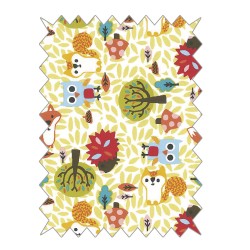 Material textil Rayher, animale de padure, dimensiune 100x 65 cm, 100% bumbac, 135 g/m2