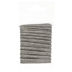 Snur argintiu cu sclipici, Rayher, 2 mm, 7 m/rola