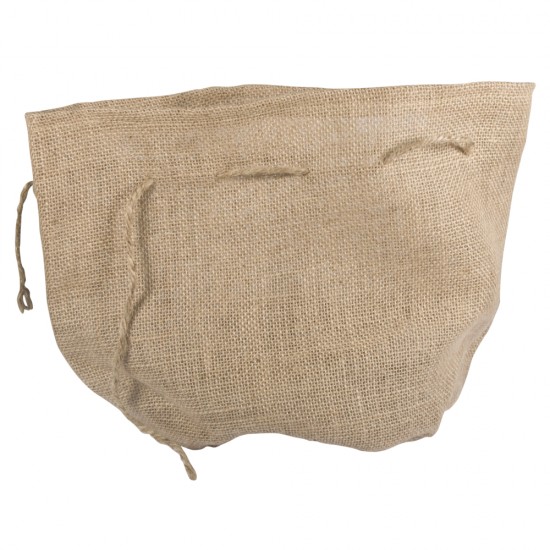 Jute bag with round bottom, 21cm o, 27cm, with jute cord