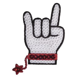 Sticker textil pentru calcat Rock you , 4.5x5.5cm 