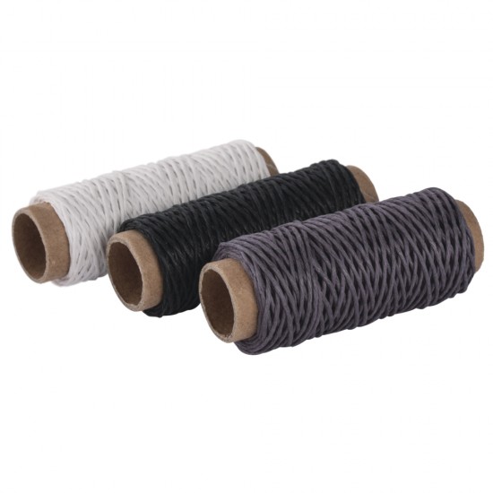 Snur canepa, Rayher, 1mm , 3 culori/set (black,grey,white), 12 m/culoare