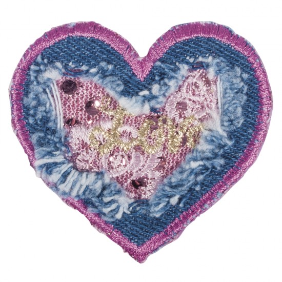 Sticker textil pentru calcat Jeansheart , 5.8cm 