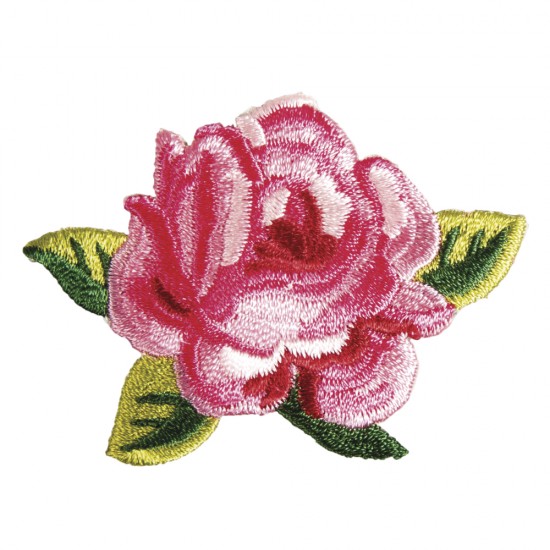 Sticker textil pentru calcat Rose, 6,3x5,4cm