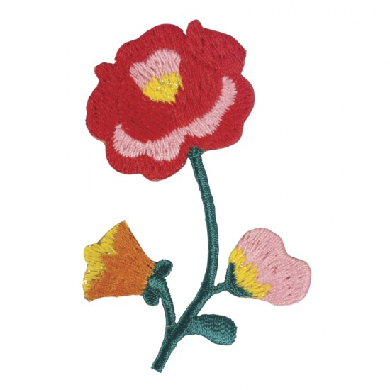 Sticker textil pentru calcat Flower, 4.8x6cm