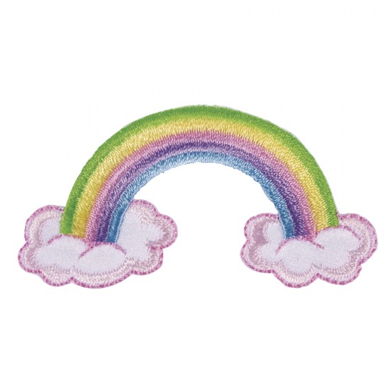 Sticker textil pentru calcat Rainbow, 6.7x3,5cm