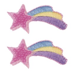 Sticker textil pentru calcat Falling Star,5x2,5cm