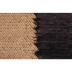 Tesatura cu paiete, negru/ auriu, 2x32cm, aprox.400g/m2