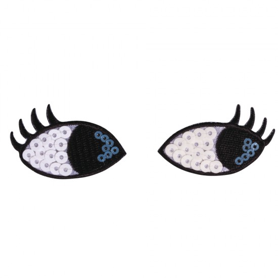 Sticker textil pentru calcat eyes, 4.5x2.8cm