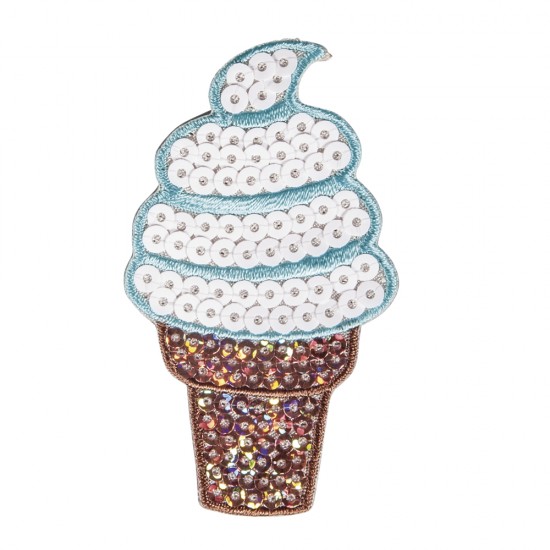 Sticker textil pentru calcat Ice-cream , 5x4.5cm