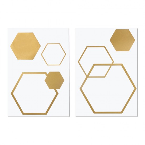 Iron-on transfer foil Honeycomb, 5 pcs