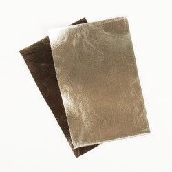Piele ecologica metalizata, 9.5x15cm, 275g/m2, 2 buc/set