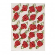 Decoratiune trandafiri, 10 mm, rosu, 20 buc/set