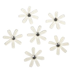 Flori satin, Rayher, ivory, 1.8 cm, 60 buc/set Flori satin, Rayher, ivory, 1.8 cm, 60 buc/set