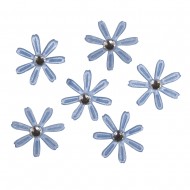 Flori satin, Rayher, light blue, 1.8 cm, 60 buc/set