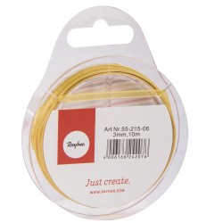 Panglica organza aurie Rayher, 3 mm, 10 m/rola Panglica organza aurie Rayher, 3 mm, 10 m/rola