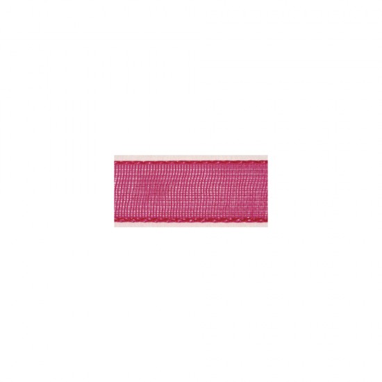 Panglica organza roz Rayher, 3 mm, 10 m/rola