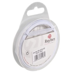 Panglica organza alba Rayher, 7 mm, 10 m/rola Panglica organza alba Rayher, 7 mm, 10 m/rola