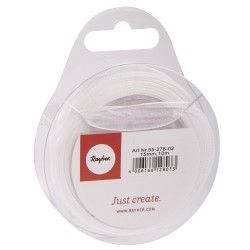 Panglica organza alba Rayher, 15 mm, 10 m/rola Panglica organza alba Rayher, 15 mm, 10 m/rola