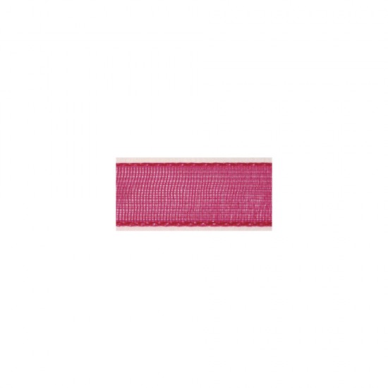 Panglica organza roz Rayher, 15 mm, 10 m/rola
