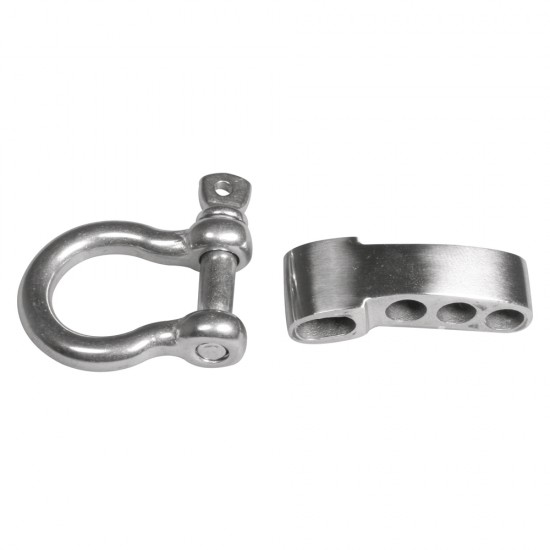 Metal - clasp, adjustable length, 2-part, 3x2.7cm + 3.5x1.3 , tab-bag 1Se