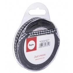 Panglica pepit neagra Rayher, 6 mm, 10 m/rola Panglica pepit neagra Rayher, 6 mm, 10 m/rola