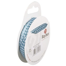 Panglica pepit turquoise Rayher, 9,5 mm, 10 m/rola Panglica pepit turquoise Rayher, 9,5 mm, 10 m/rola