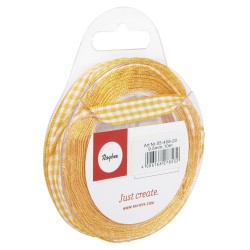 Panglica pepit galbena Rayher, 9,5 mm, 10 m/rola Panglica pepit galbena Rayher, 9,5 mm, 10 m/rola