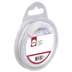 Panglica organza alba Rayher, cu inimioare, 1 cm, 10 m/rola