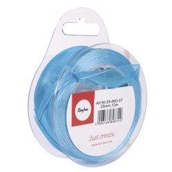 Panglica organza turquoise Rayher, 2,5 cm, 10 m/rola Panglica organza turquoise Rayher, 2,5 cm, 10 m/rola