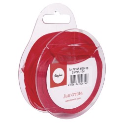 Panglica organza rosie Rayher, 2,5 cm, 10 m/rola Panglica organza rosie Rayher, 2,5 cm, 10 m/rola