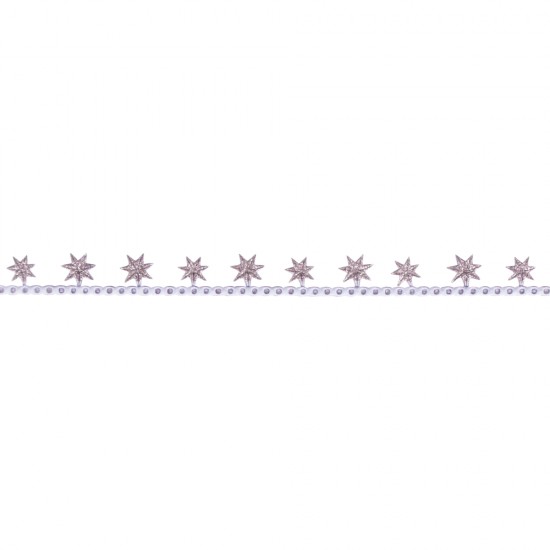 Banda deco, stelute antique pink, Rayher, 15 mm, pretul este pe metru liniar