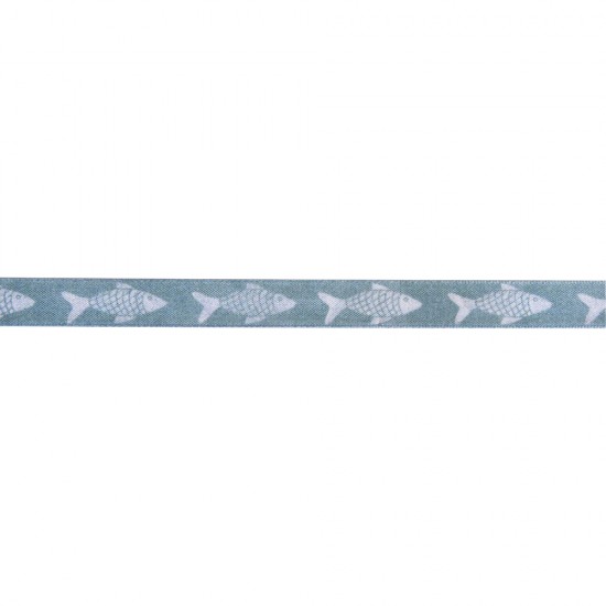 Panglica light blue Rayher, pesti, 15 mm, pretul este pe metru liniar