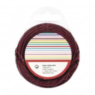 Panglica catifea wine-red metallic Rayher, 6 mm, 4 m/rola