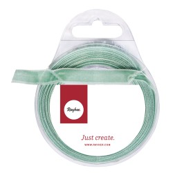 Panglica catifea mint green Rayher, 9 mm, 3 m/rola Panglica catifea mint green Rayher, 9 mm, 3 m/rola