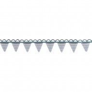 Banda Indian turquoise Rayher, fanioane, 15 mm, pretul este pe metru liniar