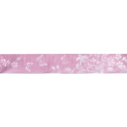 Panglica organza mov Rayher, cu flori, 40 mm, pretul este pe metru liniar Panglica organza mov Rayher, cu flori, 40 mm, pretul este pe metru liniar