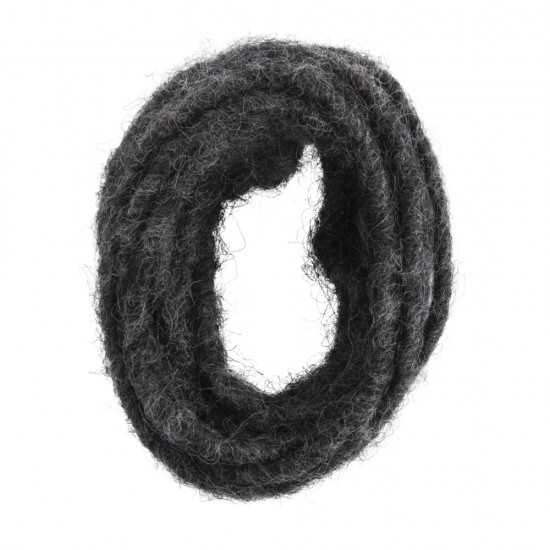 Snur lana gri antracit Rayher, cu miez de sarma, 5mm, 3 m/rola