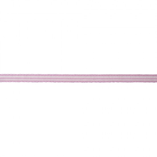 Panglica cu linii baby pink Rayher, 6 mm, pretul este pe metru liniar