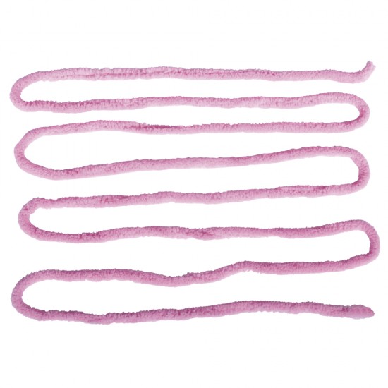 Plush cord, 8mm ø, pink, tab-card 3m
