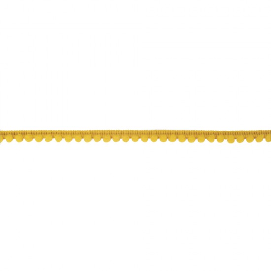 Mini pom-pom border, corn yellow, 1cm, tab-card 3m