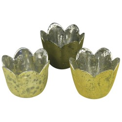 Sticla de ceai lumânare băț, mixt, O 7 cm, H.6 cm, PCV-box 3 buc, 3 culori