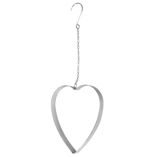 Decoratiune Rayher, inima din metal, cu agatatoare, 11 cm