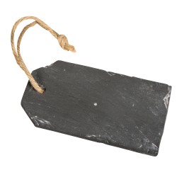 Placa neagra polyresin, cu agatatoare, 9.5x5.3 cm