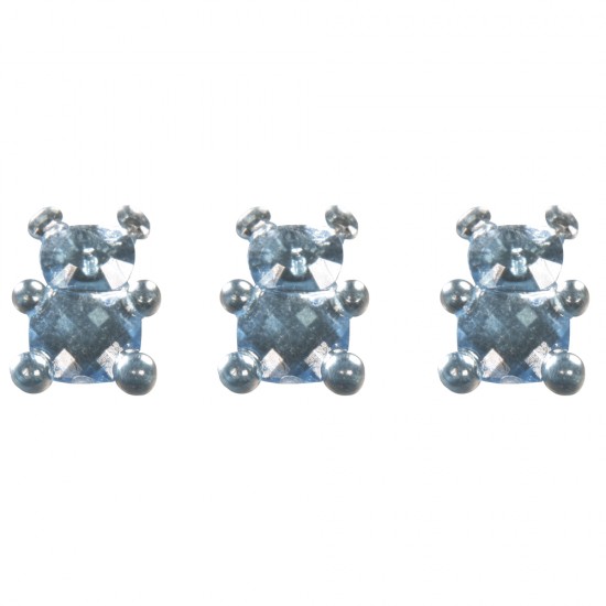 Element decorativ Rayher, ursulet, albastru , 1.1x1.5cm, 24 buc/set